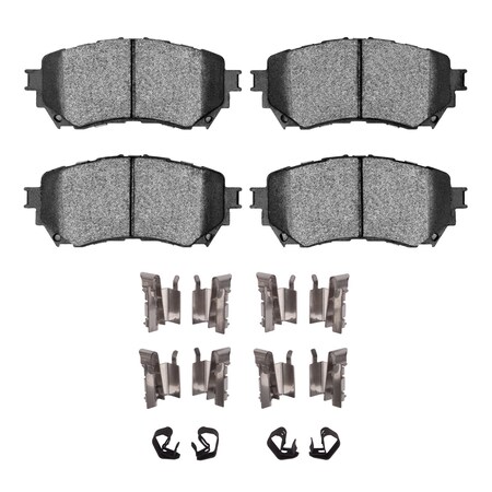 Dynamic Friction Co 3000 Ceramic Brake Pads and Hardware Kit, Low Dust, Low Copper Ceramic, 100% Asbestos-free, Front 1310-1711-01